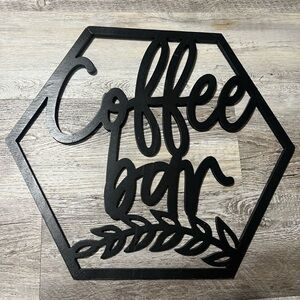 Coffee Bar Black Wall Decor